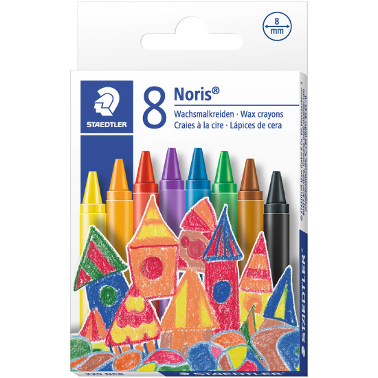 Staedtler Noris Club Wax Crayons - Assorted Colours (Pack of 8)
