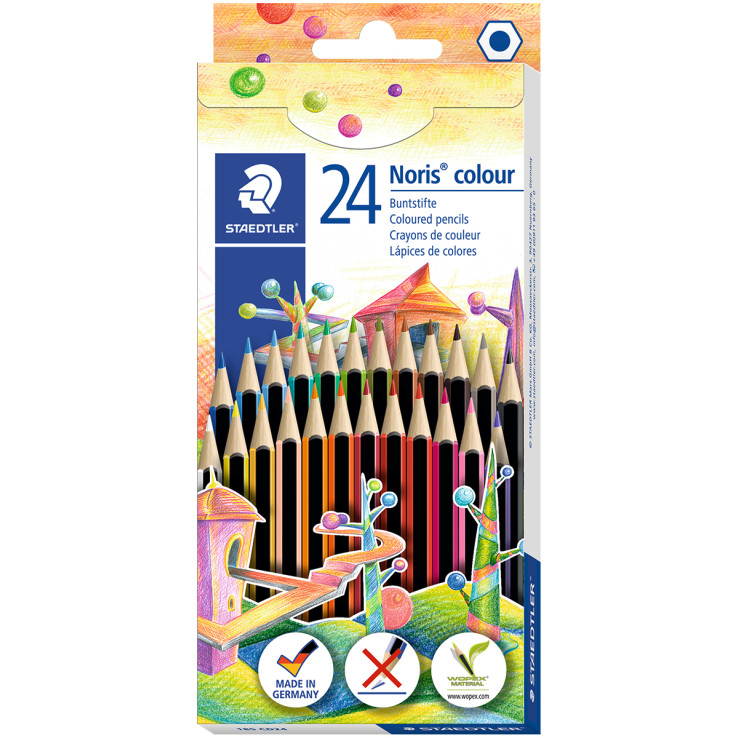 Staedtler Noris Colour Pencils - Assorted Colours (Pack of 24)