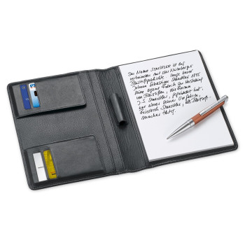 Staedtler Premium Leather Conference Folder - A5 Black - Picture 1