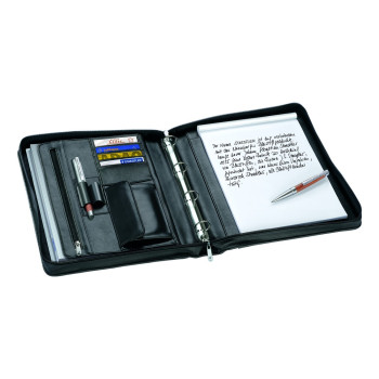 Staedtler Premium Leather Writing Case with Zipper - A4 Black - Picture 1