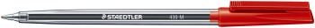 Staedtler 430 Stick Ballpoint Pen  - Medium - Red