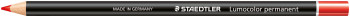 Staedtler Lumocolor Glasochrom Permanent Marker Pencil - Red