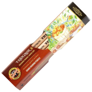 Koh-I-Noor 3151 N Jumbo Triangular Coloured Pencils - Assorted Colours (Pack of 6)