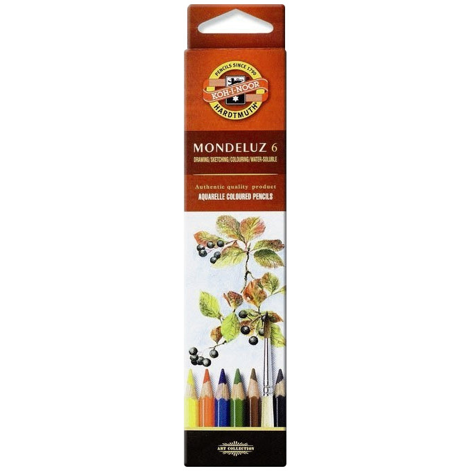 Koh-I-Noor 3715 Aquarell Coloured Pencils - Assorted Fruit Colours (Pack of 6)