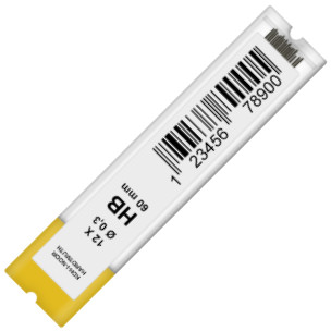 Koh-I-Noor 4132 Fine Graphite Leads - 0.3mm x 60mm - HB (Tube of 12)