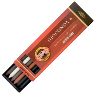 Koh-I-Noor 4869 i Drawing Chalks - 5.6mm - Assorted Colours (Pack of 6)