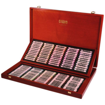 Koh-I-Noor 8539 Artist's Round Dry Chalks - Assorted Colours (Wooden Case of 120)