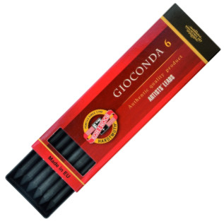 Koh-I-Noor 8673 Artificial Charcoal - 5.6mm x 120mm - Soft (Set of 6)