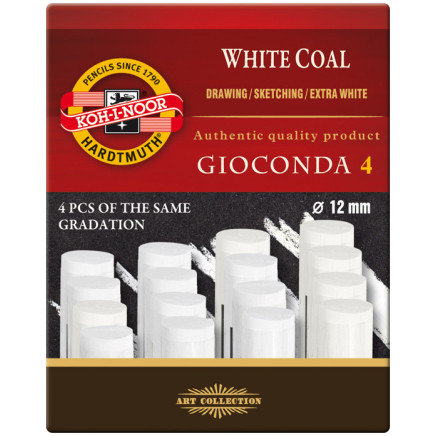 Koh-I-Noor 8692 Artificial Extra White Coals - Medium (Pack of 4)