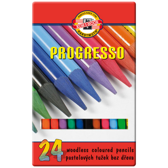 Koh-I-Noor 8758 Woodless Coloured Pencil - Assorted Colours (Pack of 24)