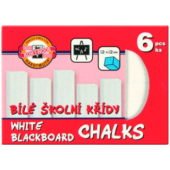 Koh-I-Noor White Blackboard Chalks (Pack of 6)