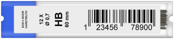 Koh-I-Noor 4162 Fine Graphite Leads - 0.7mm x 60mm - HB (Tube of 12)