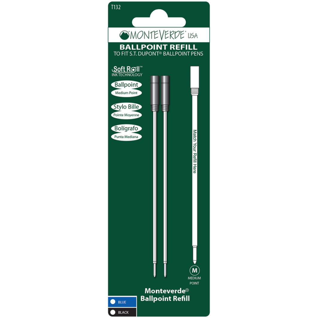 Monteverde Soft Ballpoint Refill To Fit Dupont (Blister of 2)