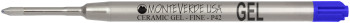 Monteverde Capless Ceramic Gel Refill To Fit Parker - Blue