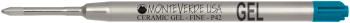 Monteverde Capless Ceramic Gel Refill To Fit Parker - Turquoise
