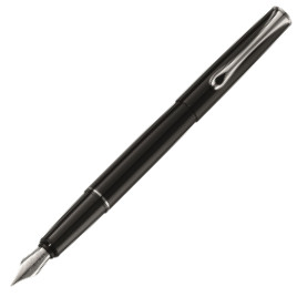 Diplomat Esteem Fountain Pen - Gloss Black Chrome Trim