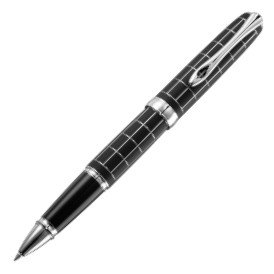 Diplomat Excellence A+ Rollerball Pen - Rhomb Guilloche Lapis Black