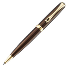 Diplomat Excellence A2 Ballpoint Pen - Marrakesh Brown Gold Trim