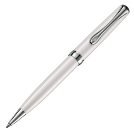 Diplomat Excellence A2 Ballpoint Pen - Pearl White Chrome Trim