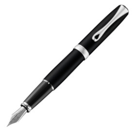Diplomat Excellence A2 Fountain Pen - Lapis Black Matte Chrome