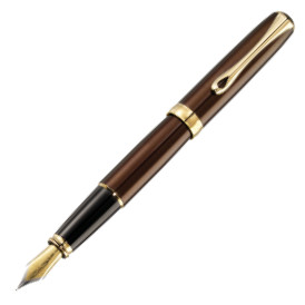 Diplomat Excellence A2 Fountain Pen - Marrakesh Brown Gold Trim