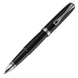 Diplomat Excellence A2 Rollerball Pen - Black Lacquer Chrome Trim
