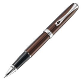 Diplomat Excellence A2 Rollerball Pen - Marrakesh Brown Chrome Trim