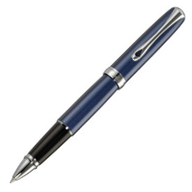 Diplomat Excellence A2 Rollerball Pen - Midnight Blue Chrome Trim