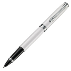 Diplomat Excellence A2 Rollerball Pen - Pearl White Chrome Trim