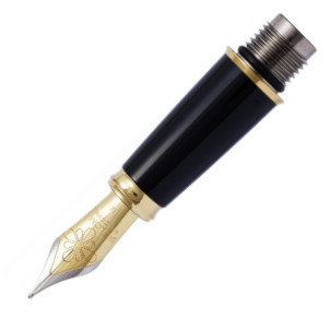 Diplomat Excellence Black Nib - Stainless Steel Gold Plated