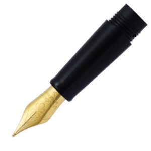 Diplomat Traveller Black Nib - Stainless Steel Gold Plated