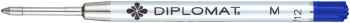 Diplomat Easyflow King Size Ballpoint Refill - Blue Medium