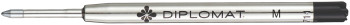 Diplomat King Size Ballpoint Refill - Black Medium