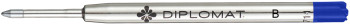 Diplomat King Size Ballpoint Refill - Blue Broad