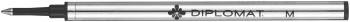Diplomat Rollerball Refill - Black Medium