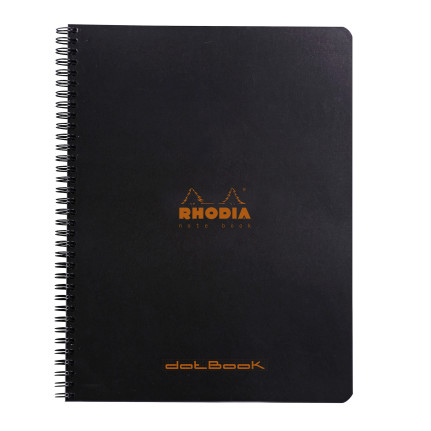 Rhodia Classic Wirebound Notebook - Large - Black - Dotted