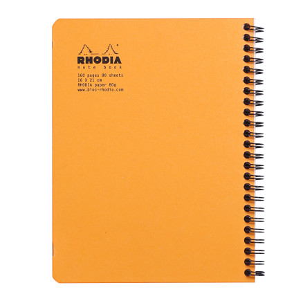 Rhodia Classic Wirebound Notebook - Medium - Orange - Squared - Picture 1