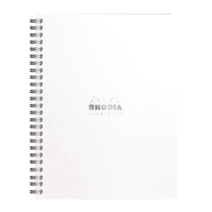 Rhodia Classic Wirebound Notebook - Medium - White - Squared
