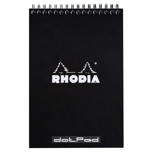 Rhodia Classic Wirebound Notepad - Large - Black - Dotted