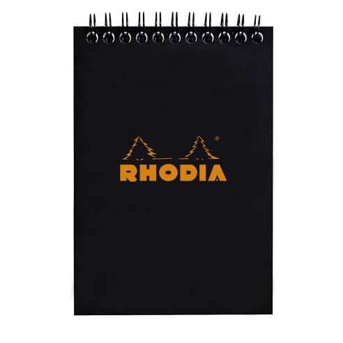 Rhodia Classic Wirebound Notepad - Medium - Black - Squared