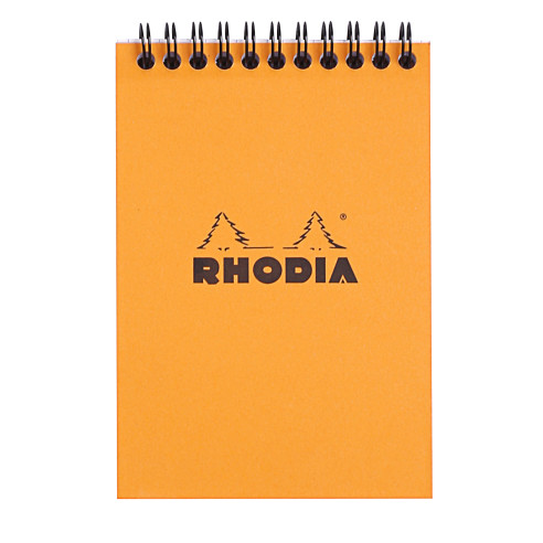 Rhodia Classic Wirebound Notepad - Medium - Orange - Squared