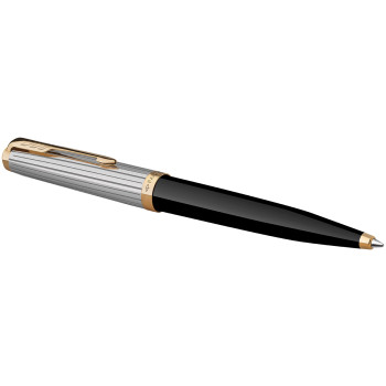 Parker 51 Premium Ballpoint Pen - Black Gold Trim - Picture 1