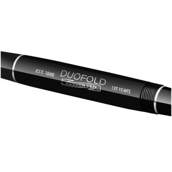 Parker Duofold 135 Fountain Pen - Centennial Black Chrome Trim - Picture 4