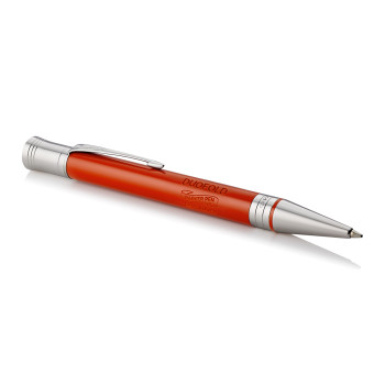 Parker Duofold Classic Ballpoint Pen - Big Red Vintage Chrome Trim - Picture 1