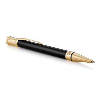 Parker Duofold Classic Ballpoint Pen - Black Gold Trim - Picture 1