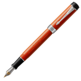 Parker Duofold Classic Fountain Pen - Centennial Big Red Vintage Chrome Trim