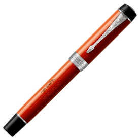 Parker Duofold Classic Fountain Pen - Centennial Big Red Vintage Chrome Trim - Picture 1