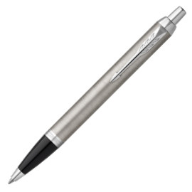 Parker IM Ballpoint Pen - Brushed Metal Chrome Trim