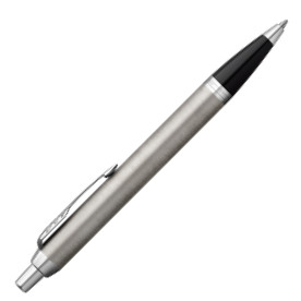 Parker IM Ballpoint Pen - Brushed Metal Chrome Trim - Picture 1