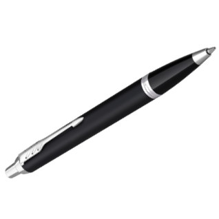 Parker IM Ballpoint Pen - Matte Black Chrome Trim - Picture 2